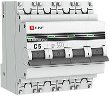 Выключатель автоматический EKF PROxima ВА47-63 4п 5А C 4.5кА картинка